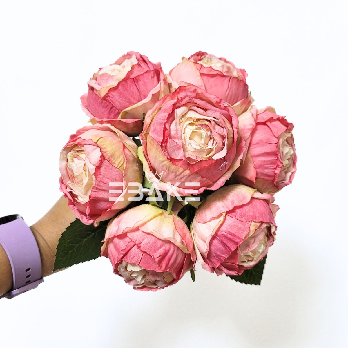 A1542 Premium Peony Bunch - Shaded Salmon
