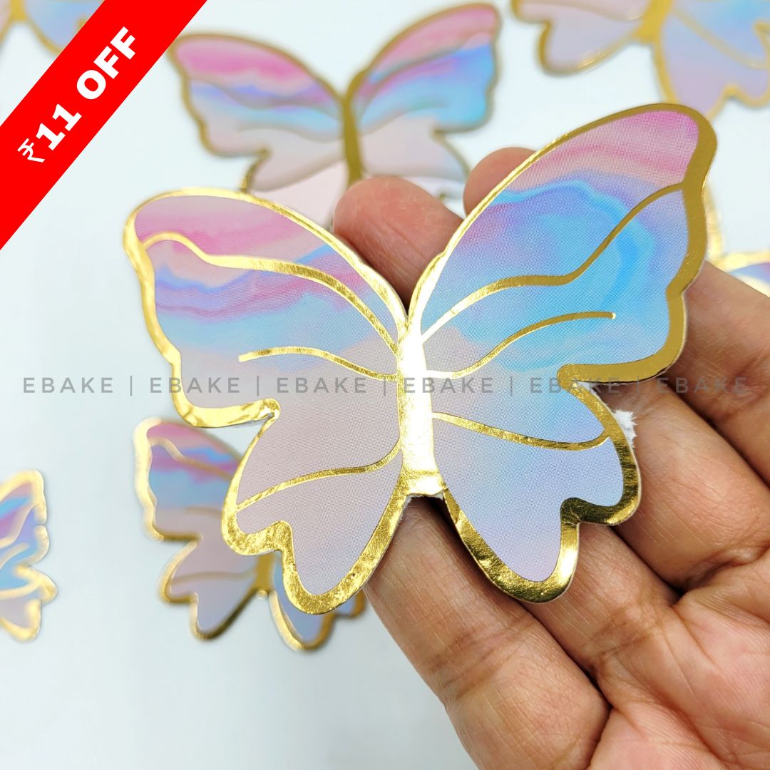 Paper Butterflies Blue & Pink - Foldable (Set of 10 Pieces)