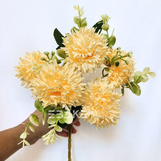 A1423 Light Yellow Dahlia Bunch With Fillers