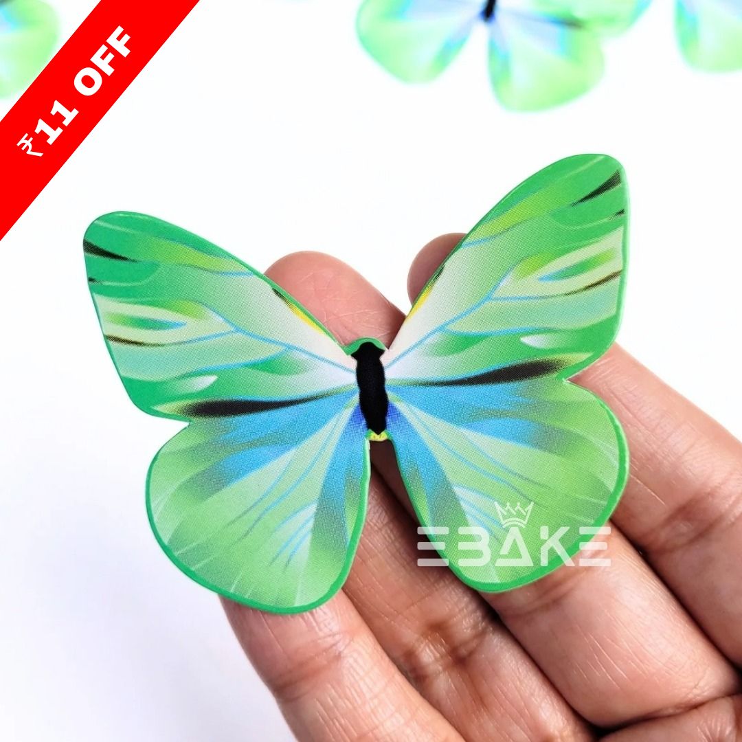 Paper Butterflies - Green&Blue (Set of 10 Pieces)