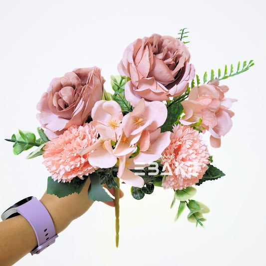 A1732 Rose Bunch With Carnations And Hydrangea