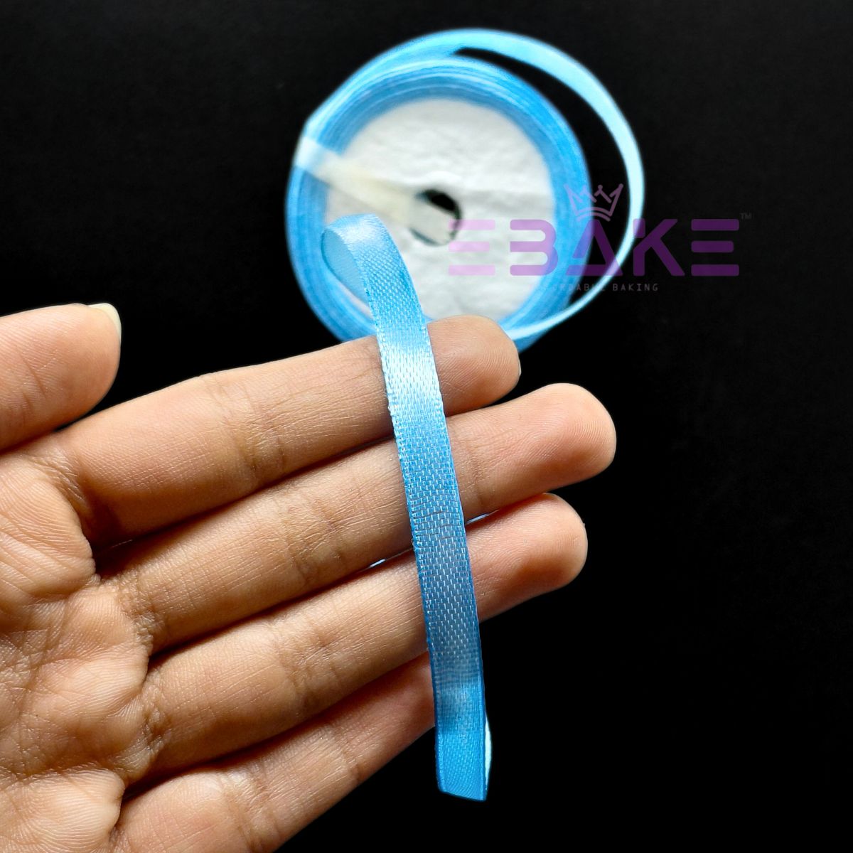 Blue Satin Ribbon 0.25 Inch