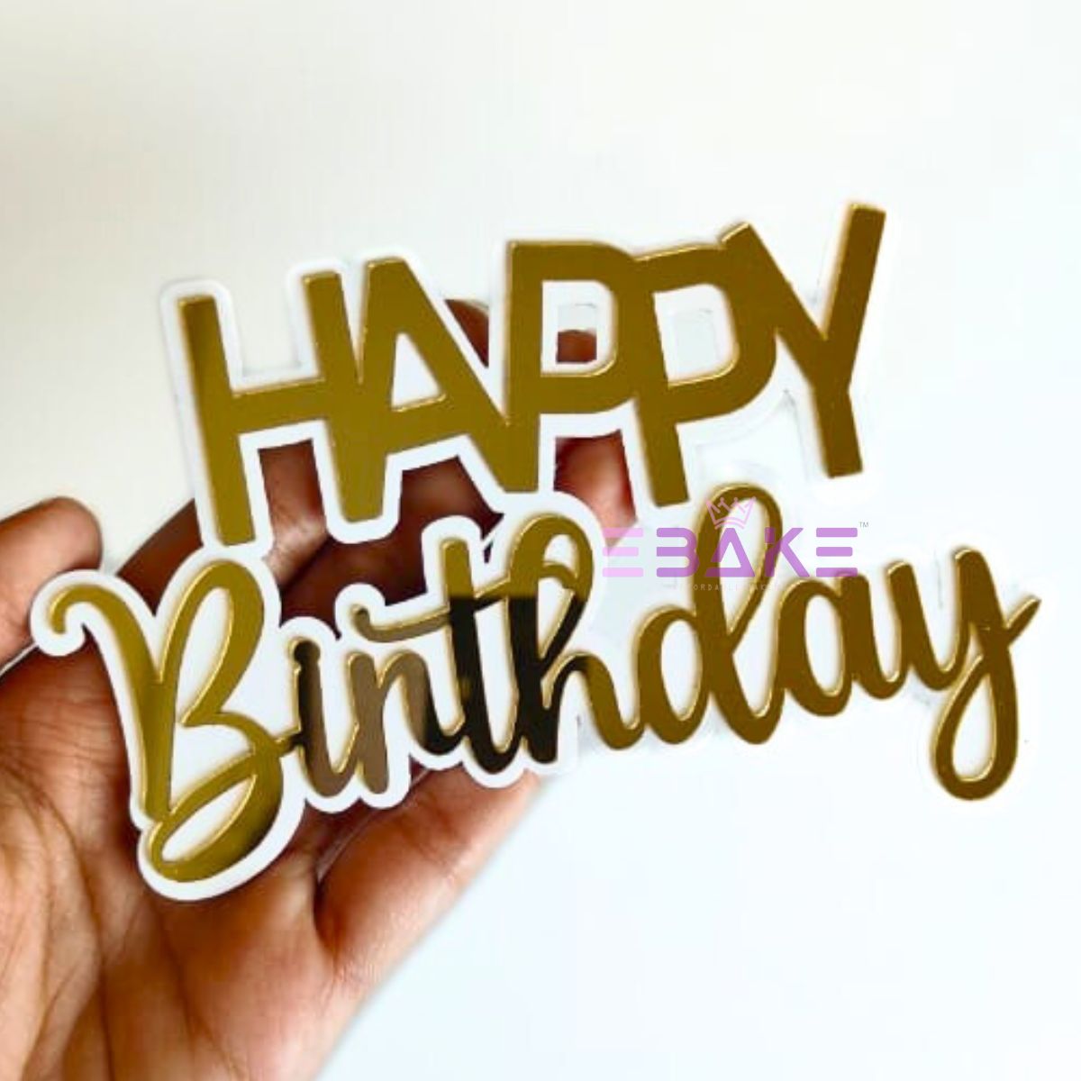 Double Colour Happy Birthday Cutout/Charm