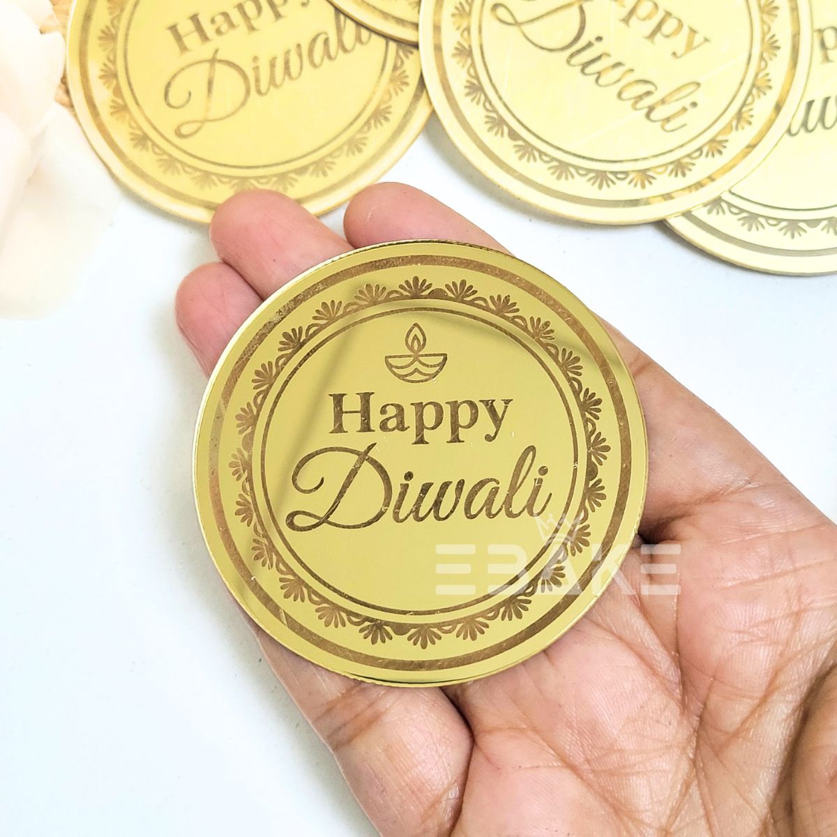 Happy Diwali 3 Inch Acrylic Coins