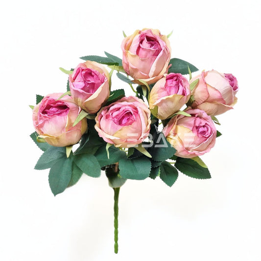 A1545 Premium Dried Finish Rose Bunch (Shaded Dark Pink)