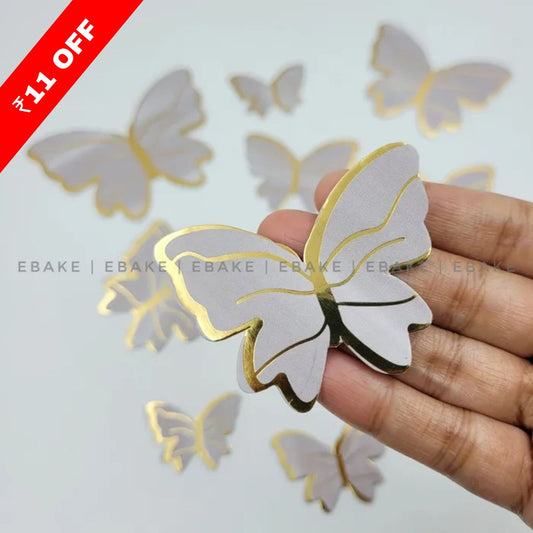 Pastel Smokey Grey Paper Butterflies - Foldable