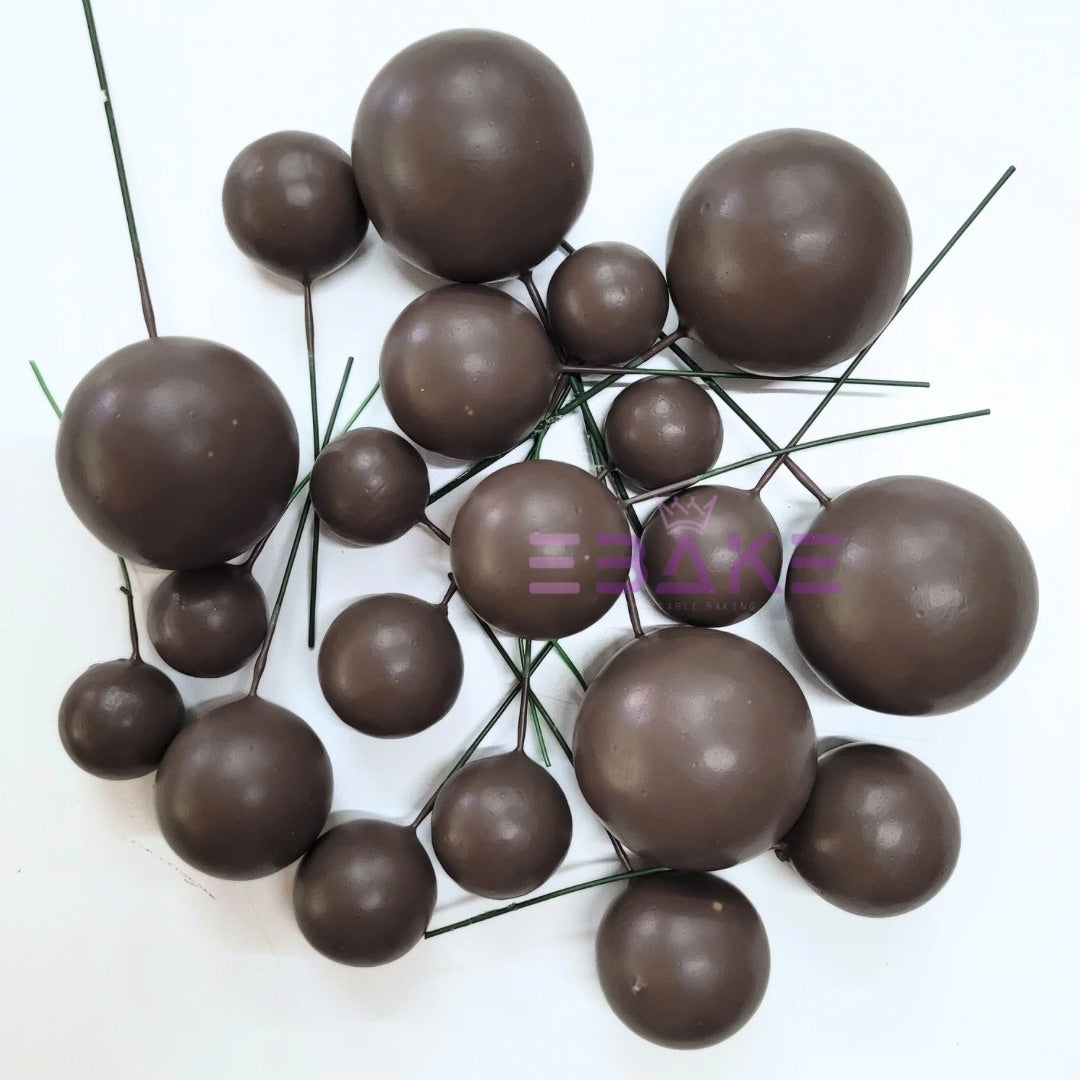 F9 Matte Faux Balls - Dark Brown (Set Of 20 Pieces)