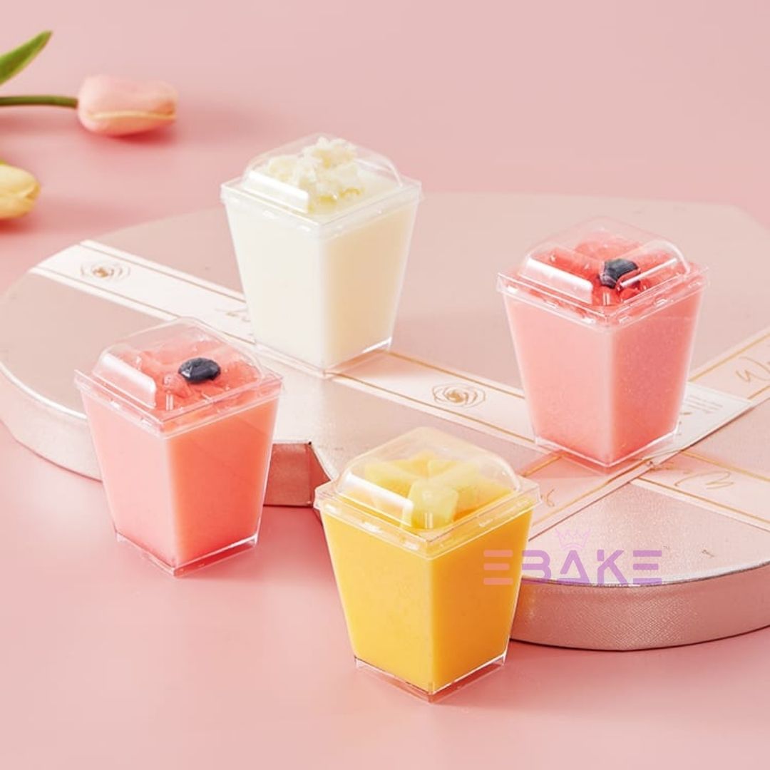 Acrylic Dessert Cup With Lid / Mousse Cups (Set of 5)