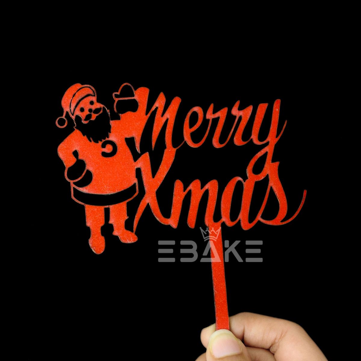 Merry Christmas Cake Topper MDF