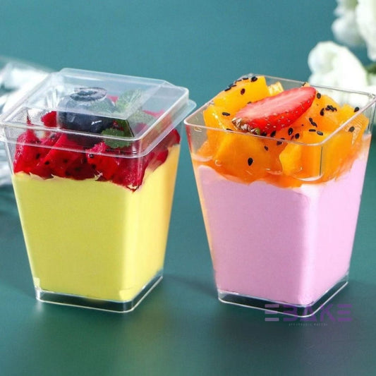 Acrylic Dessert Cup With Lid / Mousse Cups (Set of 5)