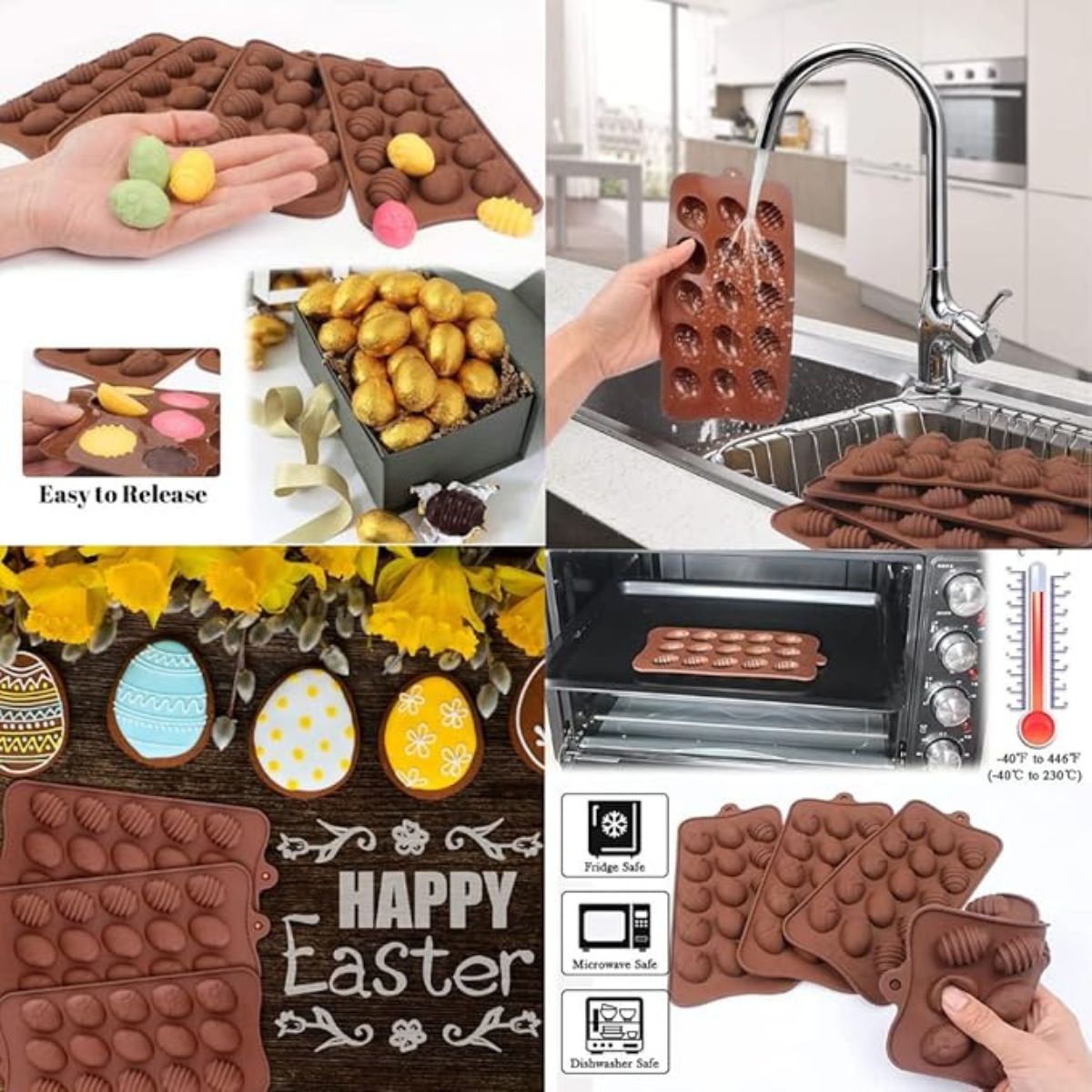 15 Cavity Easter Eggs Chocolate Silicone Mould