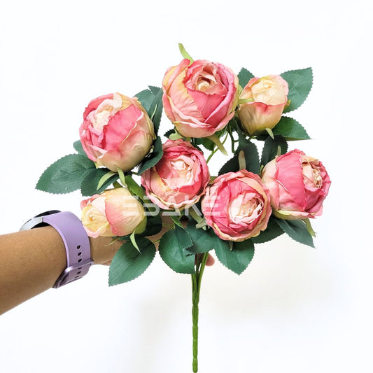 A1547 Premium Dried Finish Rose Bunch (Shaded Salmon)