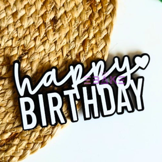 Double Colour Happy Birthday Cutout/Charm