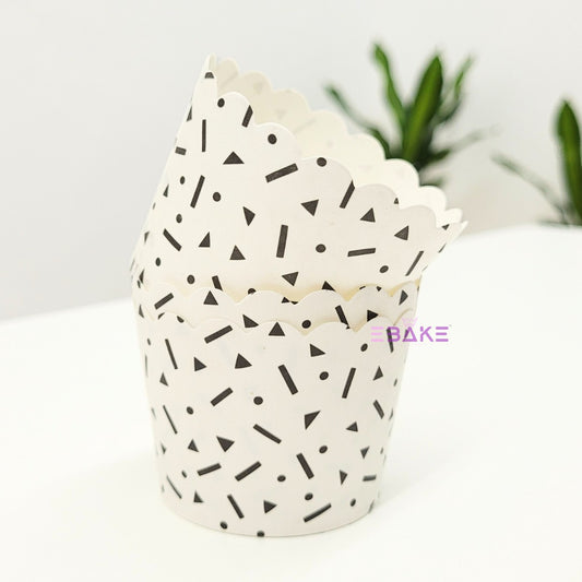 Printed Paper Muffin Cup - Set Of 50 Pieces