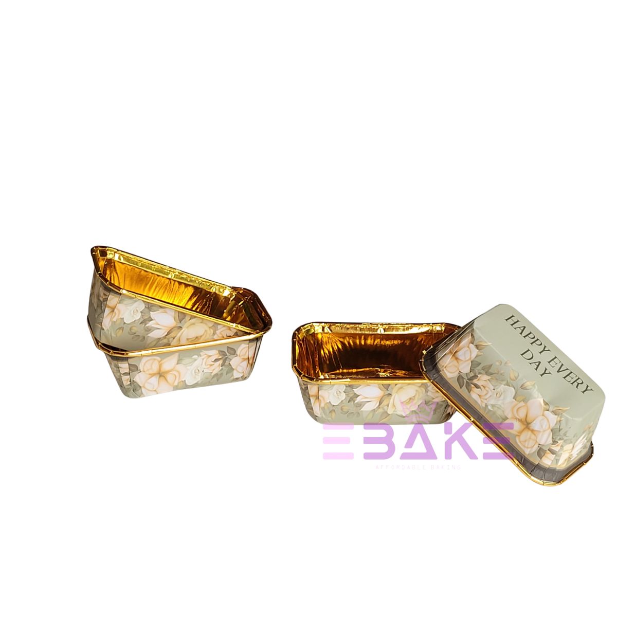 Printed Bake and Serve Mini Loaf Cake Mould (Set of 50 Pieces)