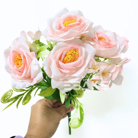 A1606 Shaded Light Pink Rose Bunch With Fillers