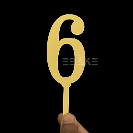 Number 6 Cake Topper 4.5inch