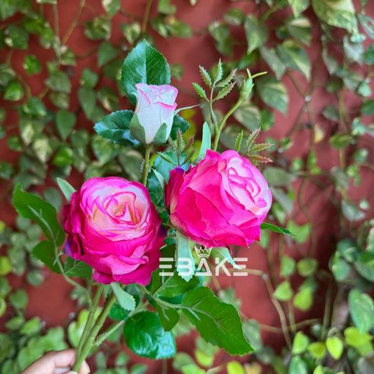 A1744 Premium Lifelike Rose Bunch Medium