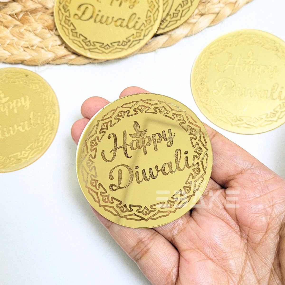 Happy Diwali 3 Inch Acrylic Coins