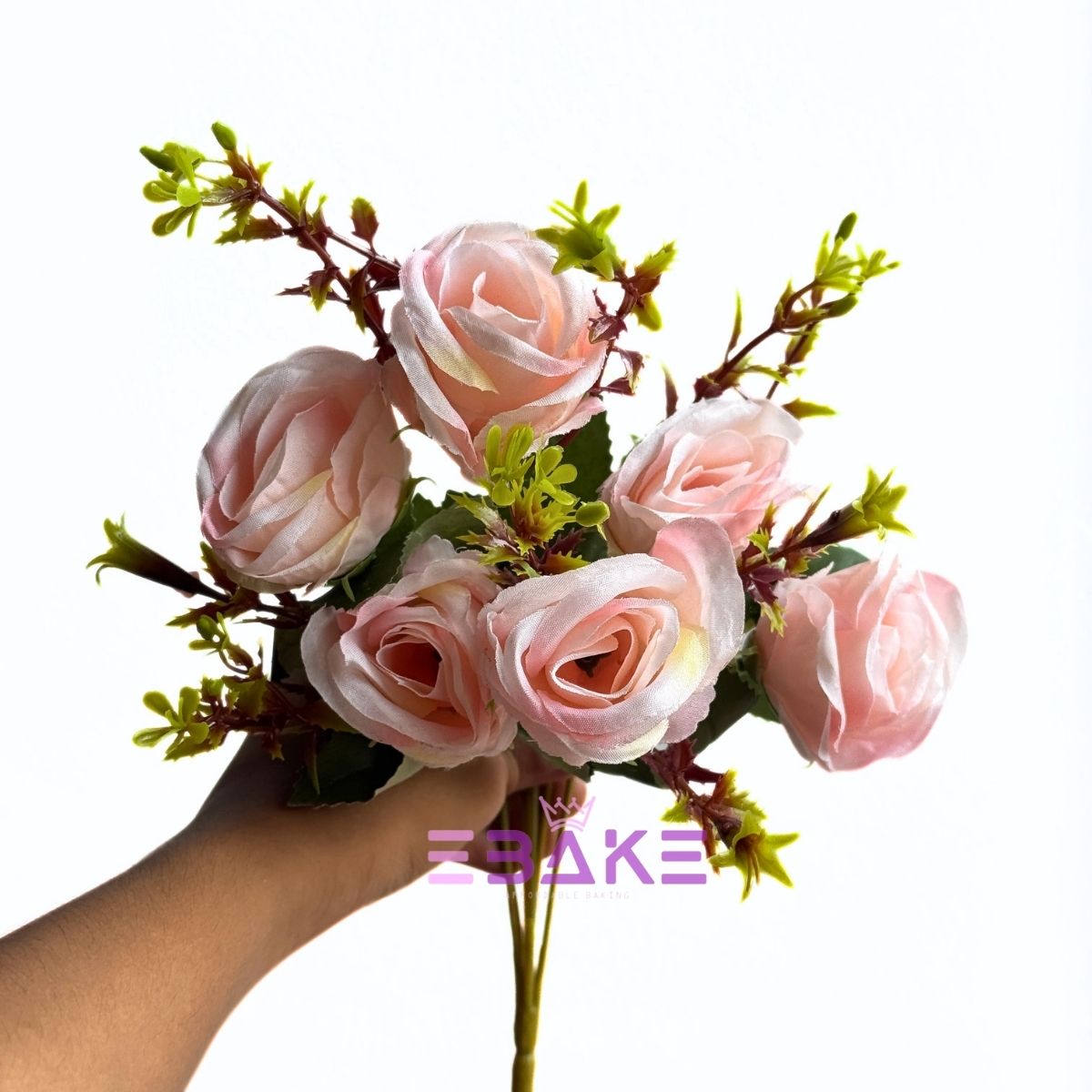A1940 Blush Pink Rose Bunch With Fillers (6 Roses & Fillers)