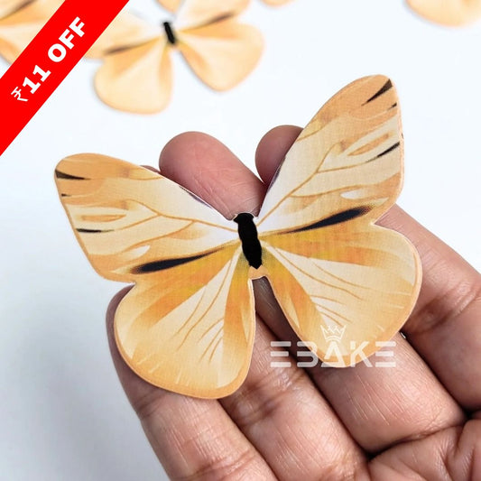 Paper Butterflies - Mango Yellow (Set of 10 Pieces)