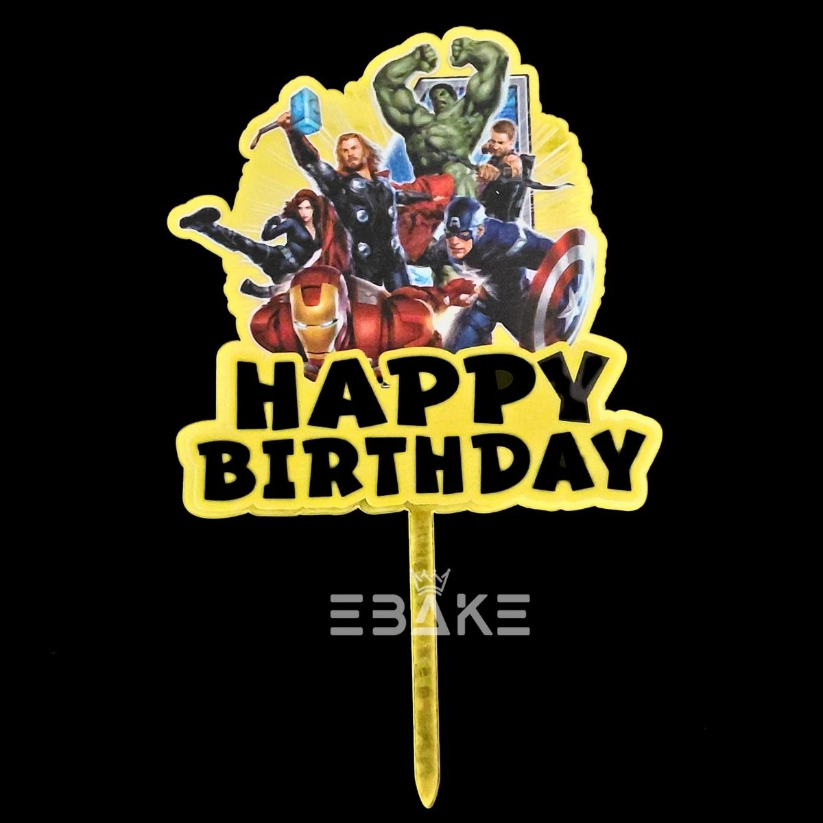 Avengers Printed Acrylic Cake Topper