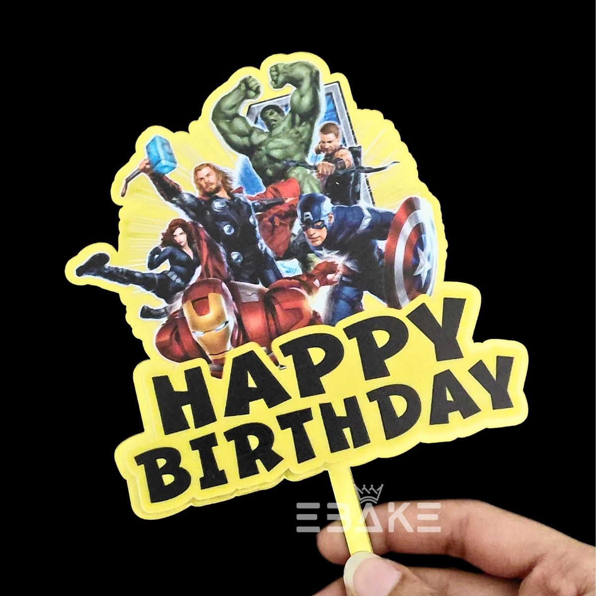 Avengers Printed Acrylic Cake Topper