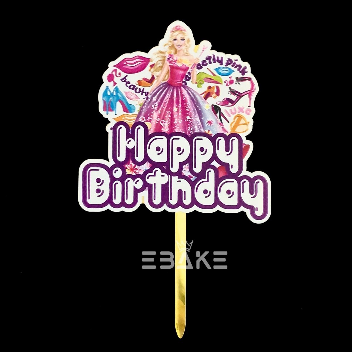 Barbie Printed Acrylic Cake Topper