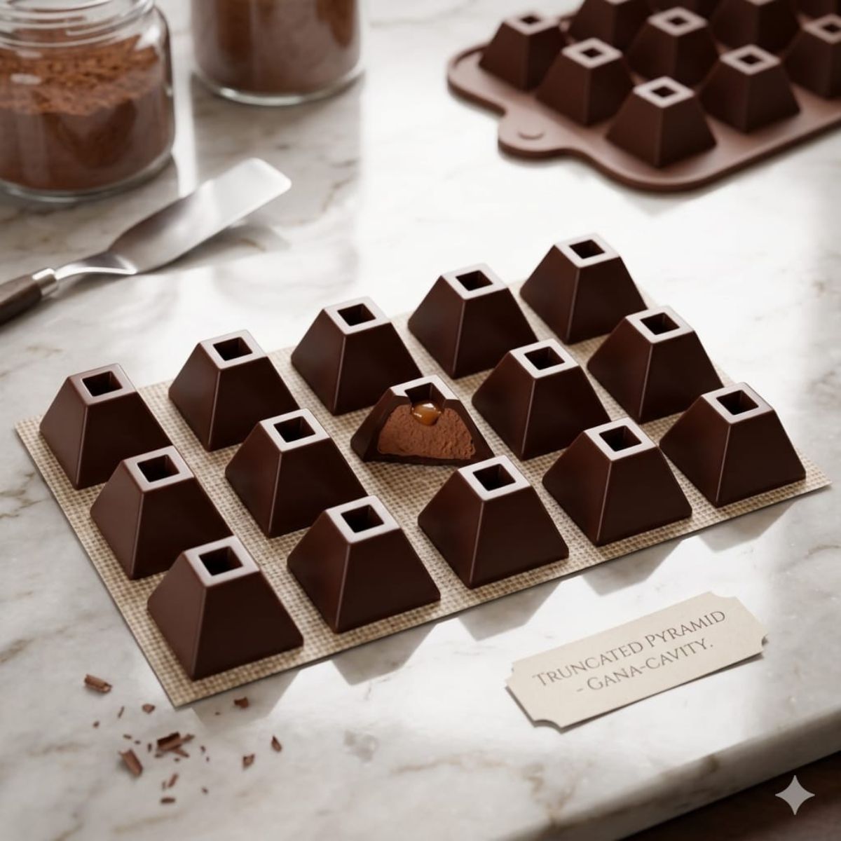 15 Cavity Mini Pyramid Chocolate Silicone Mould