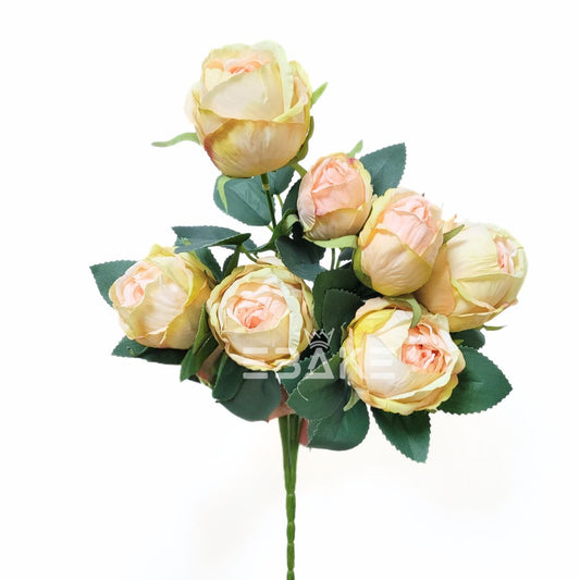 A1549 Premium Dried Finish Rose Bunch (Shaded Light Yellow)