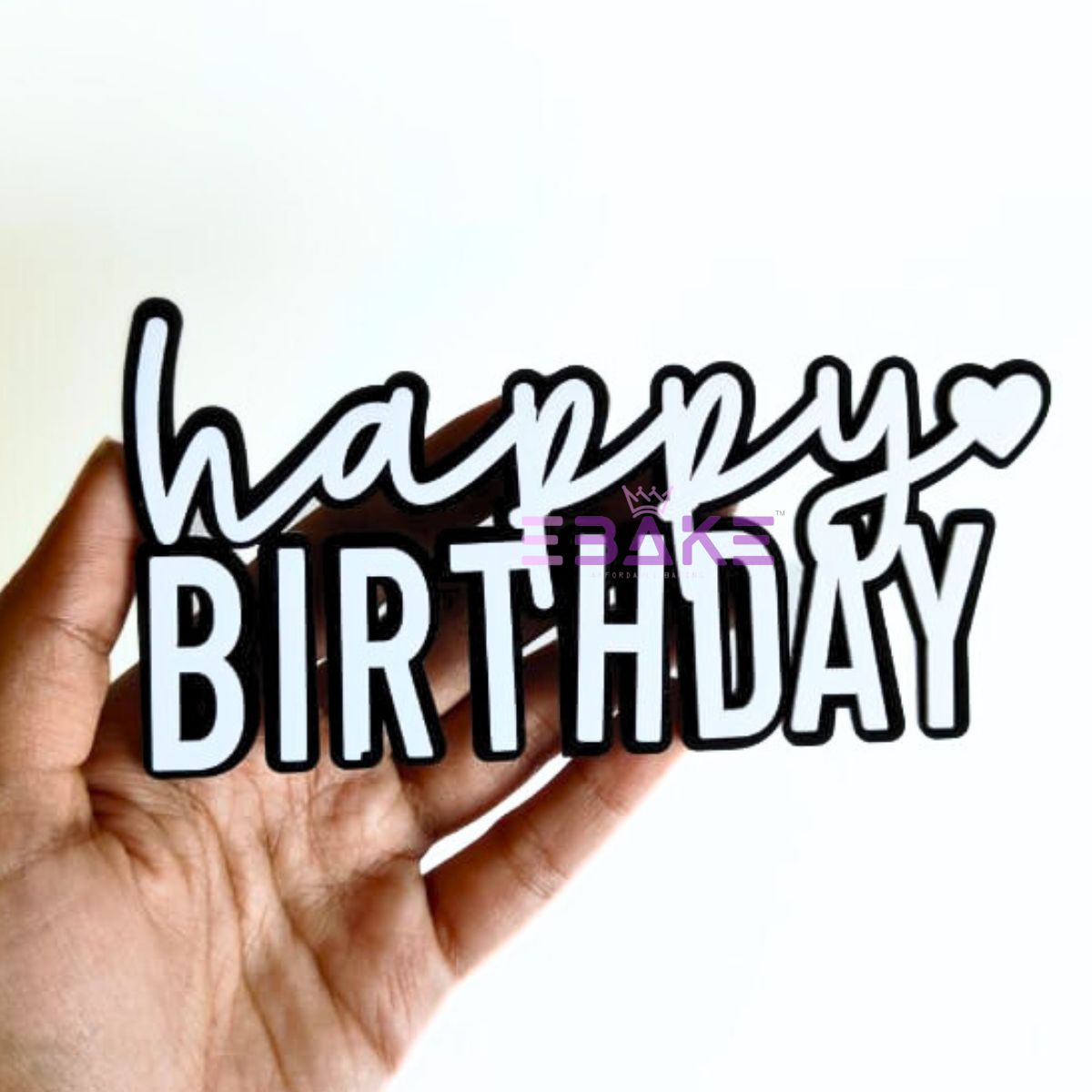 Double Colour Happy Birthday Cutout/Charm