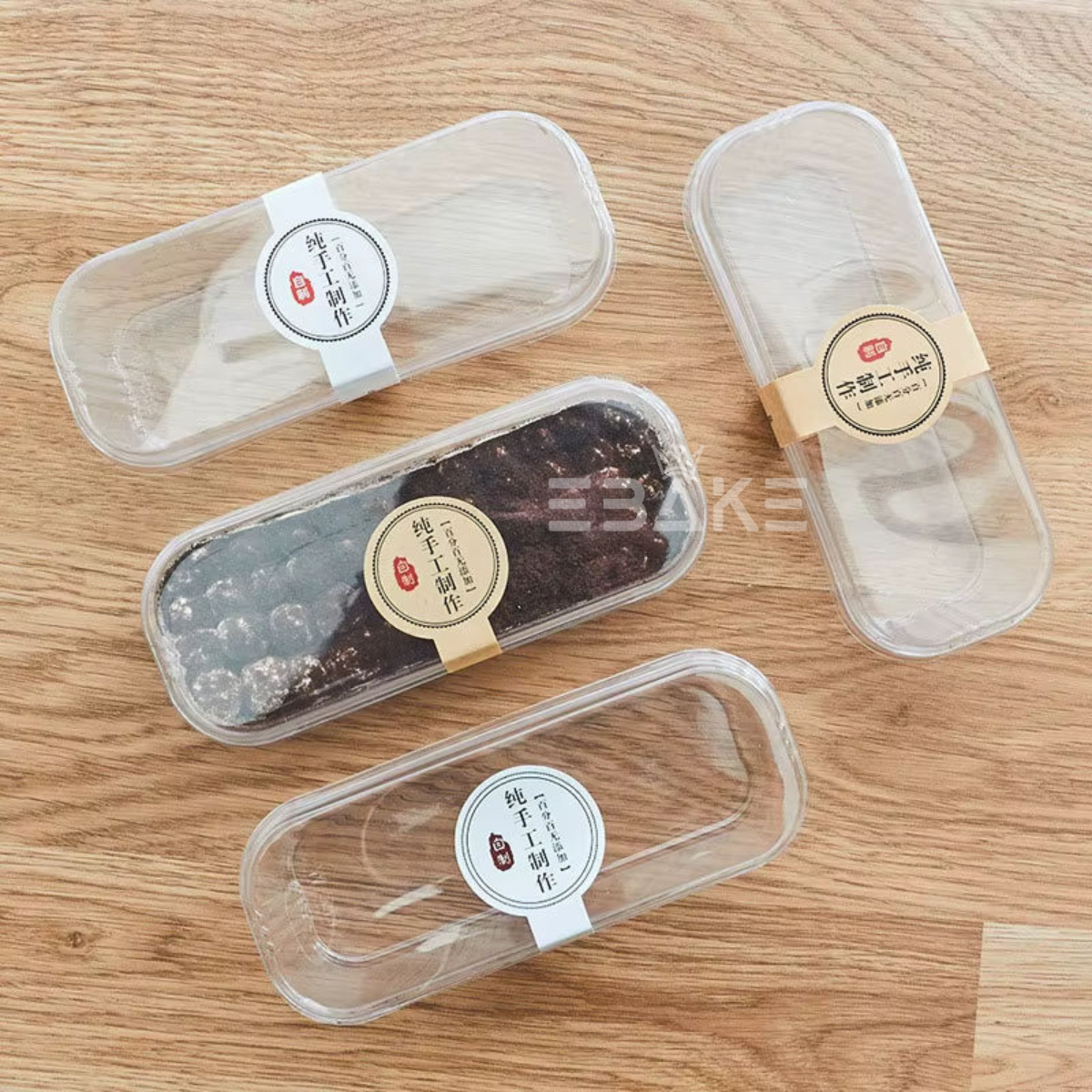 Rectangle PET Plastic Disposable Clear Container With Lid For Desserts