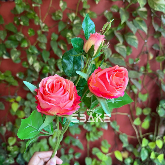 A1745 Premium Lifelike Rose Bunch Medium