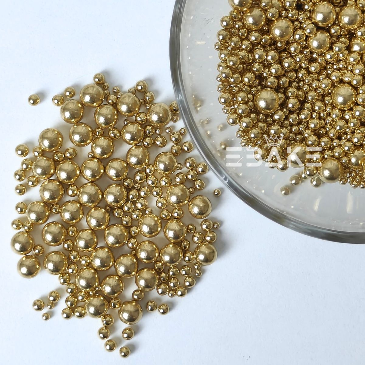 Imported Golden Sprinkles Mix Assorted Size (8mm, 4mm & 2mm) Sugar Balls