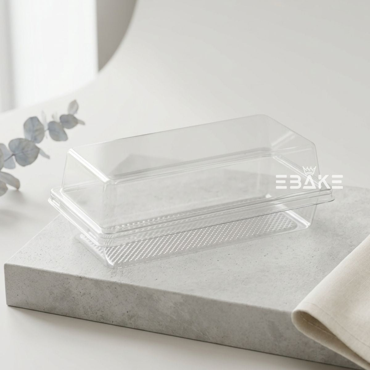 PET Plastic Disposable Clear Container With Lid For Desserts