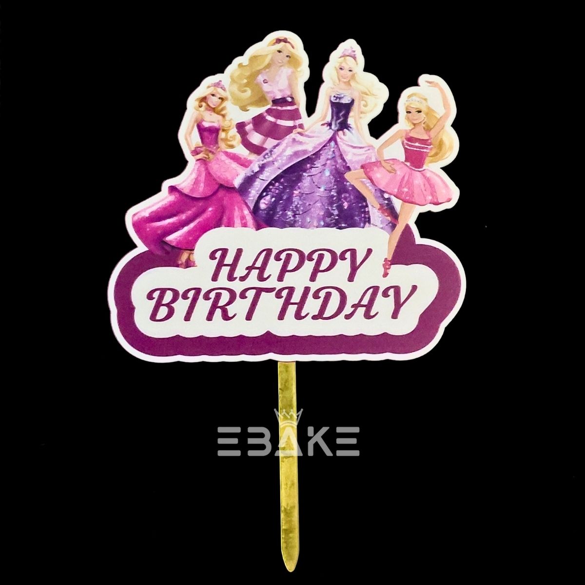 Barbie Printed Acrylic Cake Topper