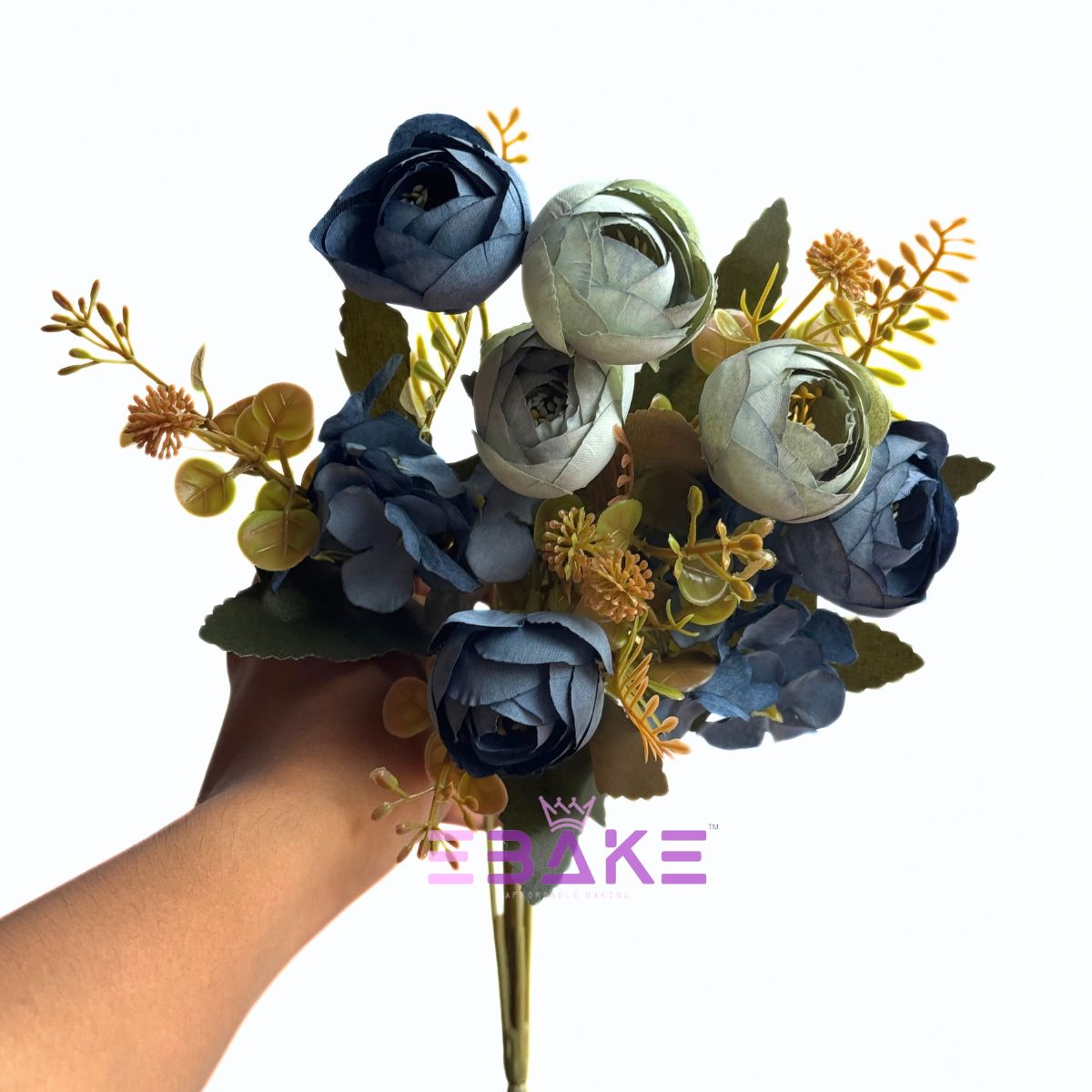 A1953 Peony Bunch With Fillers (Blue & Grey)