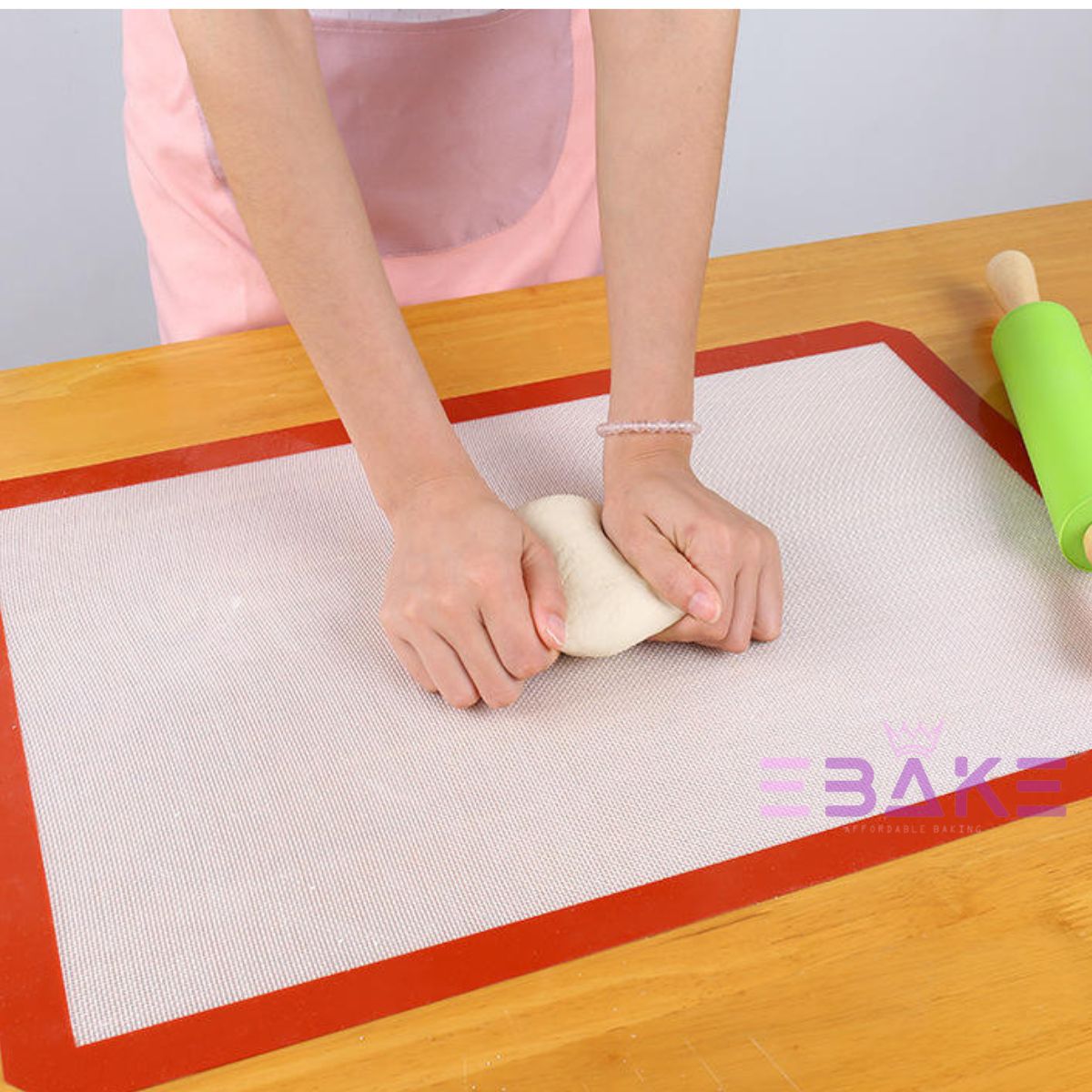 Macaron Baking Mat / Non Stick Silicone Baking Sheet 40*60 (Red)