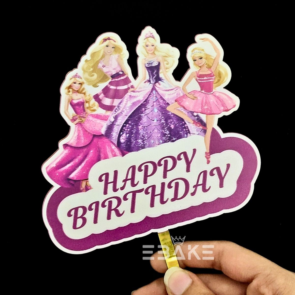 Barbie Printed Acrylic Cake Topper