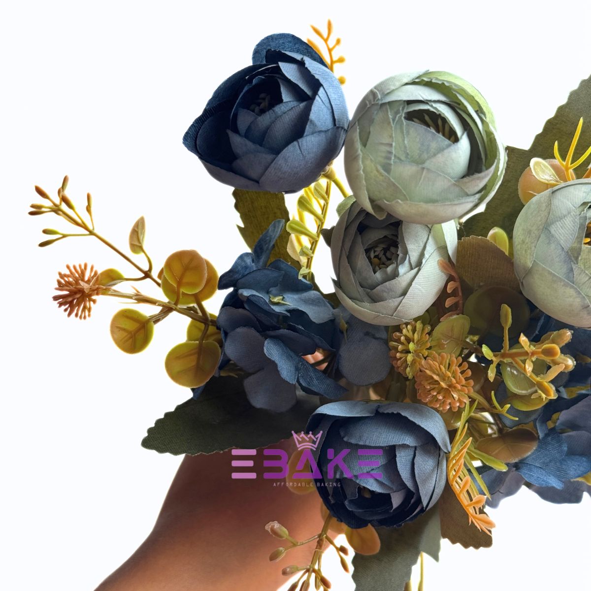 A1953 Peony Bunch With Fillers (Blue & Grey)