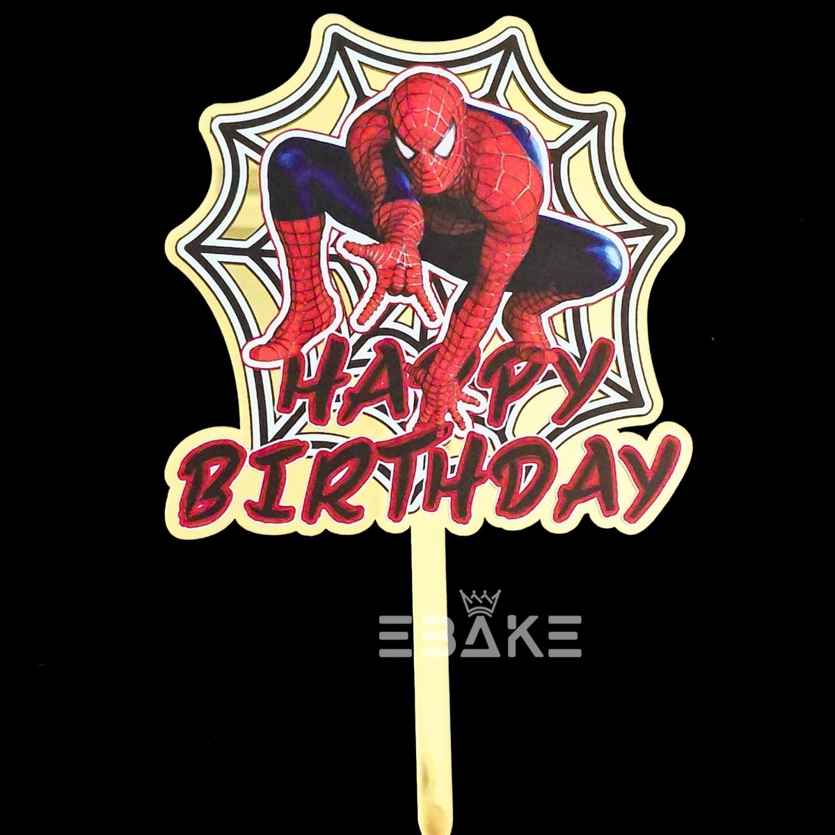 Spiderman Printed Acrylic Cake Topper