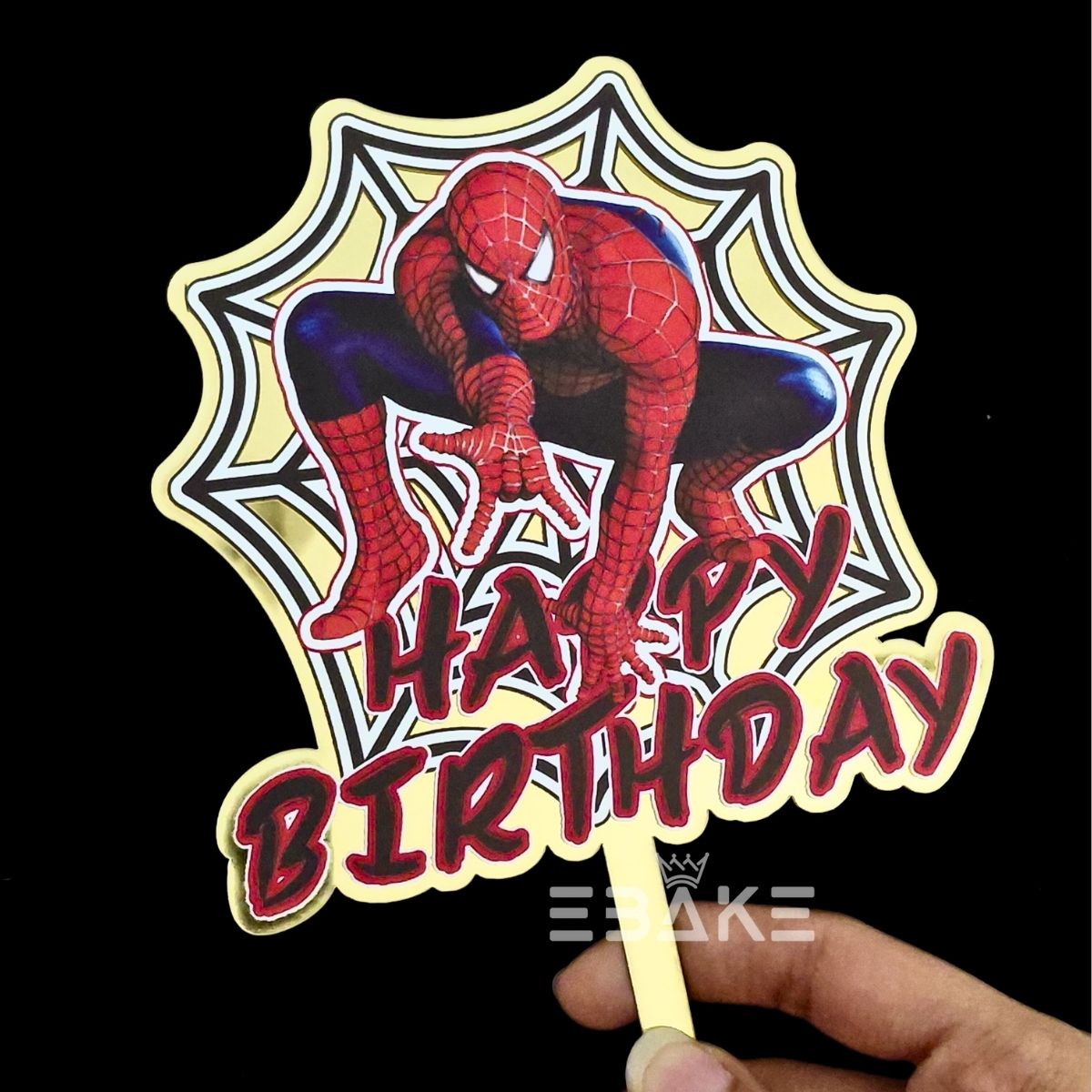 Spiderman Printed Acrylic Cake Topper