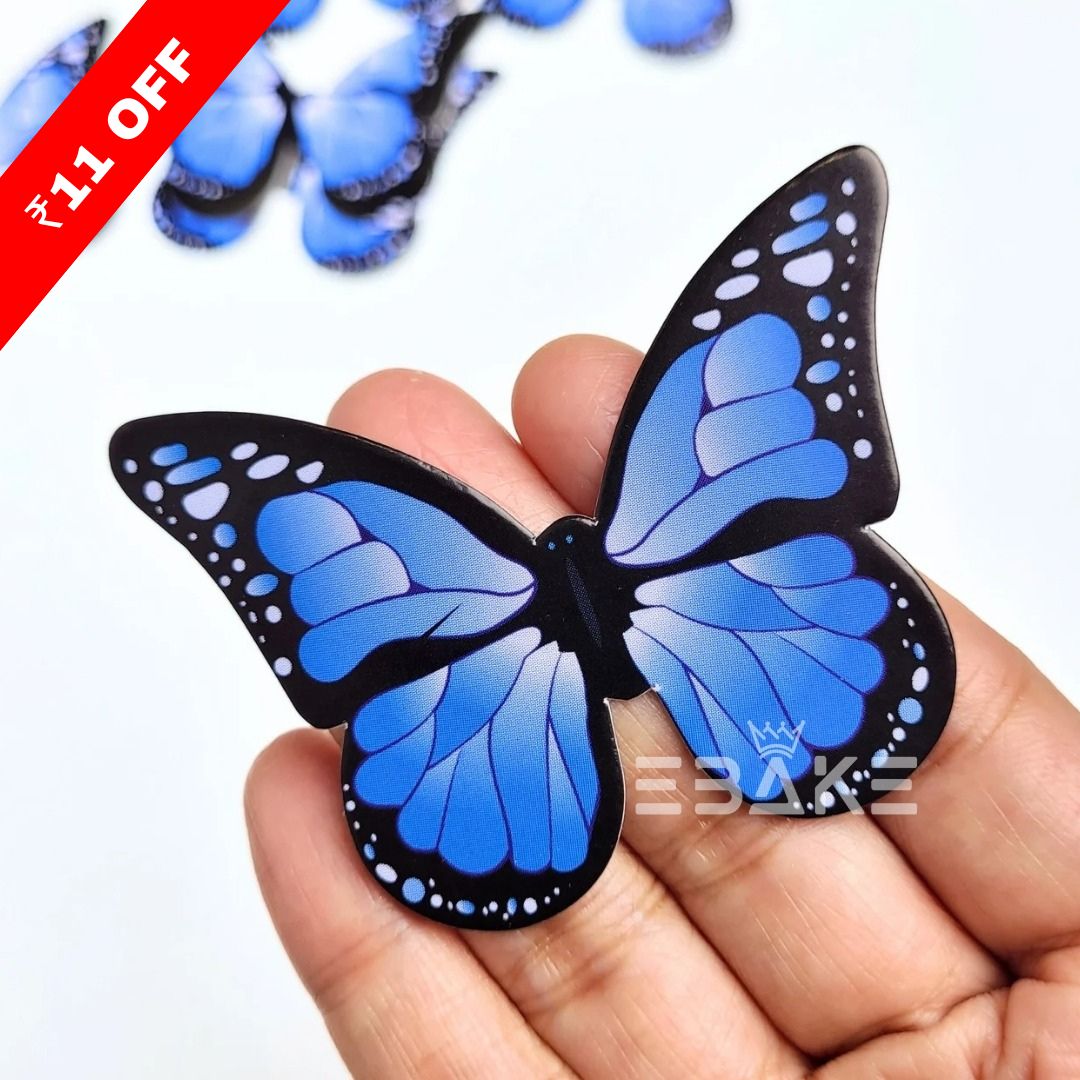 Paper Butterflies - Dark Blue (Set of 10 Pieces)