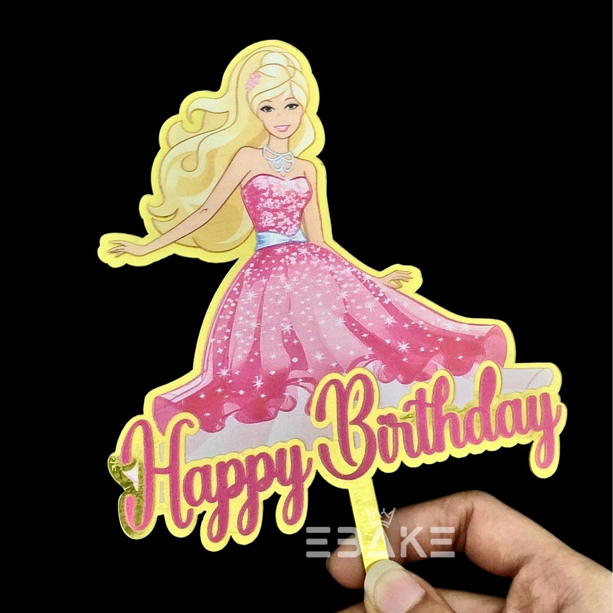Barbie Printed Acrylic Cake Topper