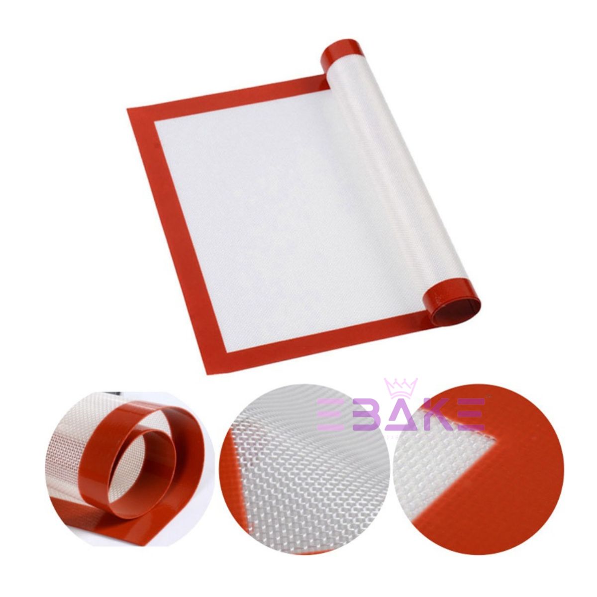 Macaron Baking Mat / Non Stick Silicone Baking Sheet 40*60 (Red)