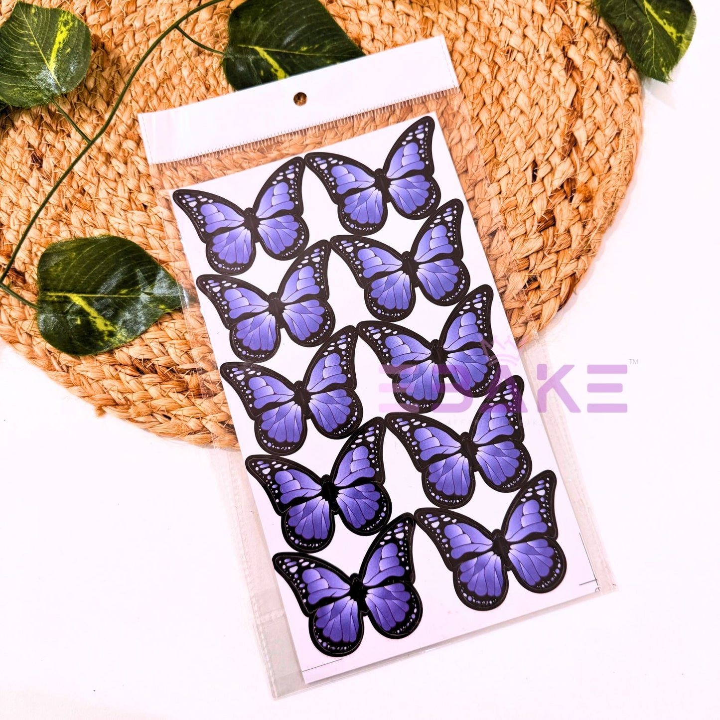 Paper Butterflies - Dark Blue (Set of 10 Pieces) B014