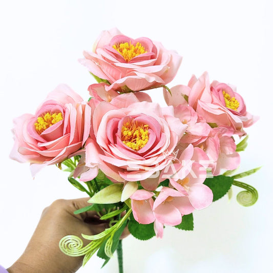 A1607 Shaded Pink Rose Bunch With Fillers