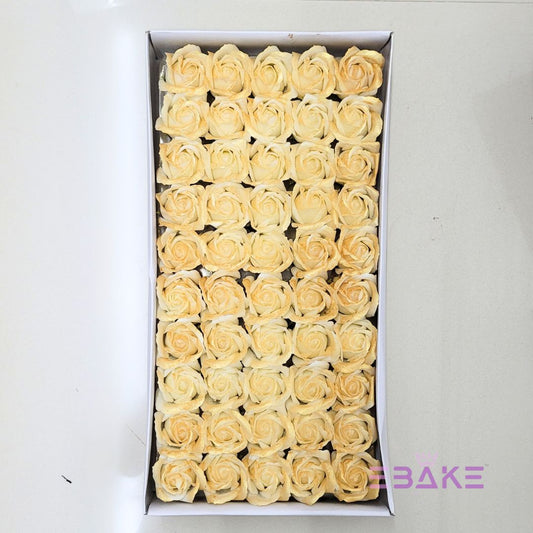 Scented Rose - White & Gold (50 Pieces)