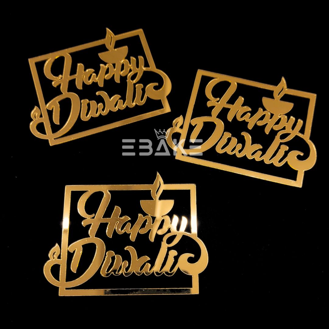 Happy Diwali 3 Inch Cutout (Set of 3) A586