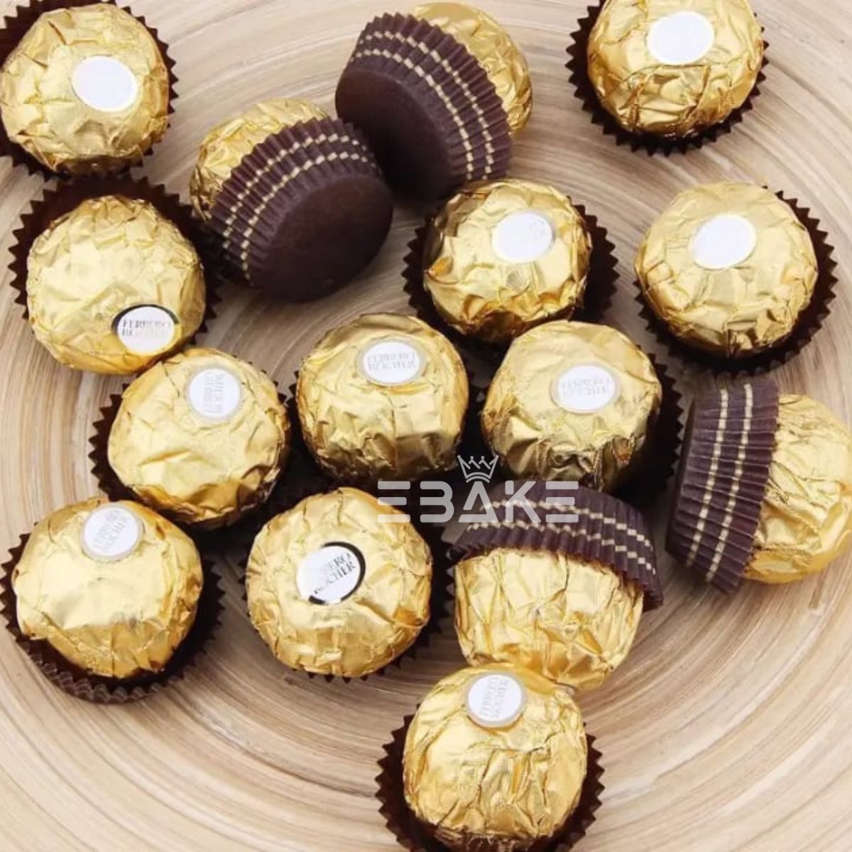 Ferrero Rocher Brown Chocolate Liner (100 Pieces) Truffle Liner - Chocolate Paper Cups